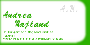 andrea majland business card